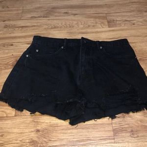 Forever 21 Black Denim Shorts